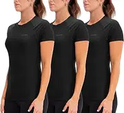 [DEVOPS] 3 Pack Women's Compression Shirt Dry Fit Short Sleeve Running Athletic T-Shirt Workout Tops