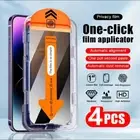 4 PCS Privacy Screen Protector Auto Alignment Kit for iPhone 13 14 15 16 Pro Max