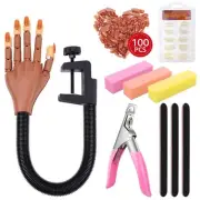 Practice Hand for Acrylic Nails Adjustable Fake Mannequin Hands for Nails Pra...