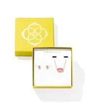 Kendra Scott Elisa & Mini Ellie Pendant Necklace & Stud Earrings Gift Set