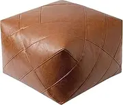 Sofa Slipcovers Square Faux PU Leather Pouf Lazy Sofa Floor Cushion Footstool for Living Room Decor