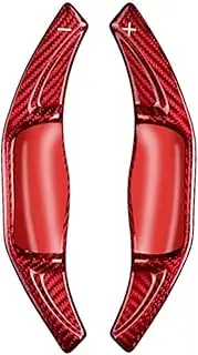 2Pcs Carbon Fiber Car Steering Wheel Shifter Extensions Shift Paddles, for Toyota, Camry 2018-2020, for Corolla, 2019-2020, for RAV4, 2020 Steering Wheel Paddle Shifter(Red)