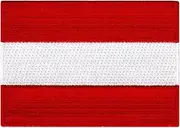 [Cypress Collectibles Embroidered Patches] Austria Flag Embroidered Patch Austrian Iron-On National Emb