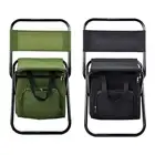 Camping Chair Cooler Bag Outdoor Backrest Stool for Backyard Patio Cooking