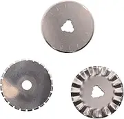 Vaessen Creative Cutter Blades, 3 Pieces, Left and Right-Handed use, Sharp Rotary Knives for Fabric, Paper, Leather, Felt, Cardstock and More Craft Materials, Ø 28 mm