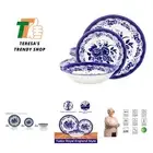 TUDOR ROYAL 12-Piece Porcelain Round Dinnerware Set, Service for 4, VICTORIA ...