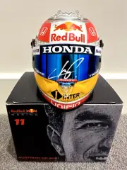 Checo Sergio Perez Signed Redbull 2021 Austrian Mini Helmet 1:2 Scale PROOF