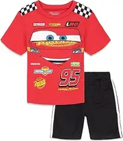 [Disney] Cars T-Shirt and Mesh Shorts Outfit Set Infant to Big Kid