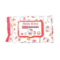 在飛比找Yahoo奇摩購物中心優惠-小禮堂 Hello Kitty 80抽附蓋加厚濕紙巾 (白紅