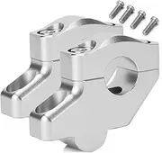 Motorcycle Handlebar Riser Motorcycle 22mm 7/8" Handle Bar Mount Risers Offset Extend Raised Accessory for Suzuki for V-Strom 650 DL650 2004-2024(Silver)