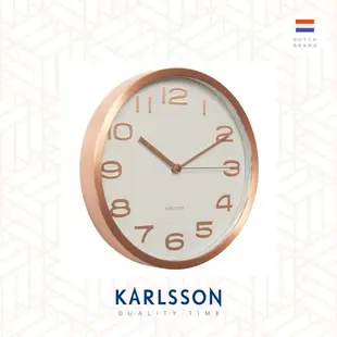 荷蘭Karlsson, Wall clock 29cm Maxie copper numbers white