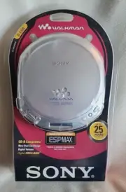 Vintage 2001 Sony Walkman ESP MAX Portable CD Player Silver D-E220 SEALED Rare