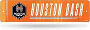 Rico Industries NWSL Houston Dash Home Decor Metal Street Sign 4" x 15" Home Décor - Bedroom - Office - Man Cave