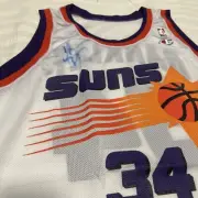Charles Barkley Signed Phoenix Suns Jersey AUTO PSA Sticker Sz 48