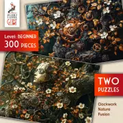 2 x JIGSAW PUZZLES 300pc ~ Clockwork Nature Fusion - steampunk elements FG2066