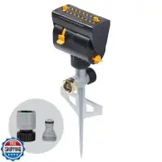 Melnor 65137AMZ MiniMax Turbo Oscillating Sprinkler on Step Spike, 4000 sq. f