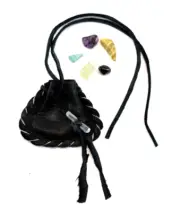 Crystal Medicine Bag Protection Pocket Size Metaphysical Affirmation Gemstones