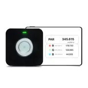 Portable Bluetooth PAR Meter Showing Full Spectrum and Red/Blue Light PPFD