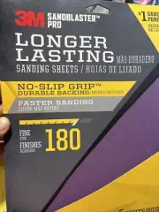 SandBlaster Pro Fine 180-Grit Sheet Sandpaper 9-in W x 11-in L 100 Pack