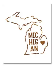 Michigan Stencil - State Stencil - Reusable Painting Drawing Stencil