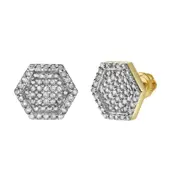LuvMyJewelry Slates Prime 10K Yellow Gold Diamond Stud Earrings - 0.49ct. at Nordstrom One Size