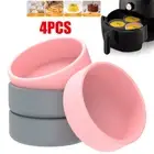 4x Air Fryer Egg Mould Non-Stick Silicone Ramekins 10cm Air Fryer Egg Dish New