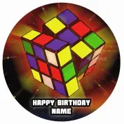 Rubik's Cube edible image ICING cake topper puzzle custom party decoration