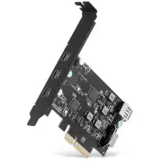 PCI-E to USB 3.2 Expansion Card,3.2 gen2 10Gpbs (3X USB C, 1x USB A, 1x USB T...