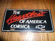 The Heartbeat of America Corsica Vanity License Plate Tag - New