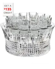 Waterford Lismore Diamond 12in Bowl and Vodka Chill Set with $135 Credit