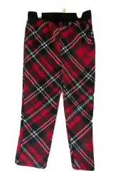 George Men's Sweater Lounge Pants, RED/BLACK Plaid, Size LG