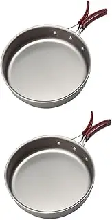 Ciieeo 2pcs Wear Resistant Camping Frying Pan Non Stick Egg Pan for Outdoor Cooking Skillet with Heat Insulation for Omelets Steaks and Pancakes Camping Cookware