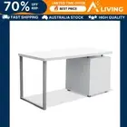 Computer Desk Drawer White 140CM Home Office Furniture Study Workstation WH-AB