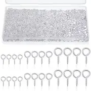 1200 Pcs 3 Sizes Small Eye Screws for Jewelry Making DIY Screw Eye Pins Small...