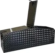 ALCYBD Heavy Duty Drawer Toolbox Aluminum Plaid Sliding Side Drawer with Truck and Pickup Top Cover(Black)