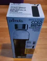 Primula Brew & Travel Cold Brew Glass Bottle. W/brew filter & Insulating sleeve