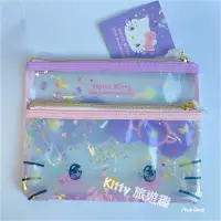 在飛比找蝦皮購物優惠-[Kitty 旅遊趣] Hello Kitty 透明扁平包 