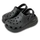 Crocs 卡駱馳 經典泡芙克駱格 CRUSH CLOG 女 黑色 增高中性鞋 休閒洞洞鞋 厚底涼鞋 輕量懶人鞋 防水拖鞋 207521-001