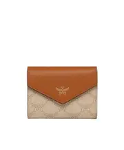 MCM Logo-Printed Tri-Fold Wallet One size Brown