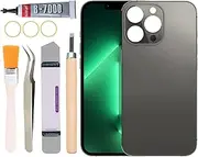 [Yuntunele] Back Covers Glass Replacement for iPhone 13 Pro All Carriers with Professional Tool Set (Black)