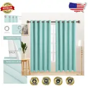Energy Efficient Blackout Curtains - Textured Linen Drapes for Ultimate Privacy