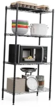 4 Tier Shelves Storage, Wire Shelf Unit, Standing Adjustable 4-tier-middle