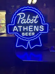 Large Athens Georgia Pabst Blue Ribbon LED Neon Beer Sign