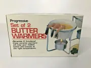 Progressive Butter Warmers ~ Seafood Dippers ~ Set/2 ~ NEW in Box