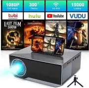 ZDK Wifi Bluetooth ZDK Native 1080P FHD 15000Lumens Mini 4K PROJECTOR NEW