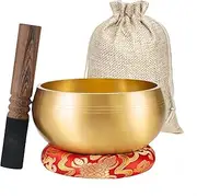 Ai-OUMLEEF Tibetan Singing Bowl Set - Nepal Buddhist Bowl With Mallet, Decorative Sound Bowl for Yoga, Meditation Supplies and Decor