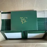 50 Ct Premium Gift Boxes 8.5”x11.5x1.5” Golf TPC Green & Neutral With Gold