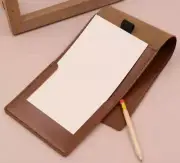12x22cm writing paper pad Notepad holder pen bag Note cover Leather brown X134