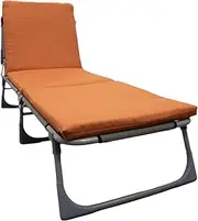 Steel Foldable Camping Bed with Mattress Height Adjustable Camping Bed Breathable Folding Guest Bed for Outdoor Office