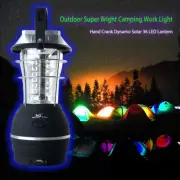 Ultra Bright 36 LED Solar Lantern Camping Light Outdoor Hand Crank Dynamo 5 Mode